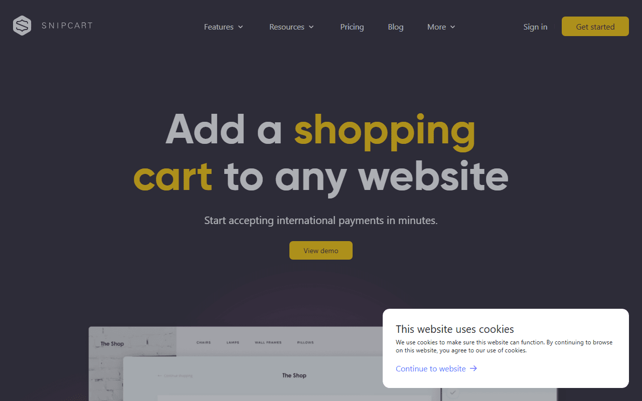Snipcart — Add a shopping cart to any website in 5 minutes